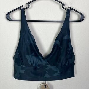 New! prAna black camo Layna brami bra women’s M